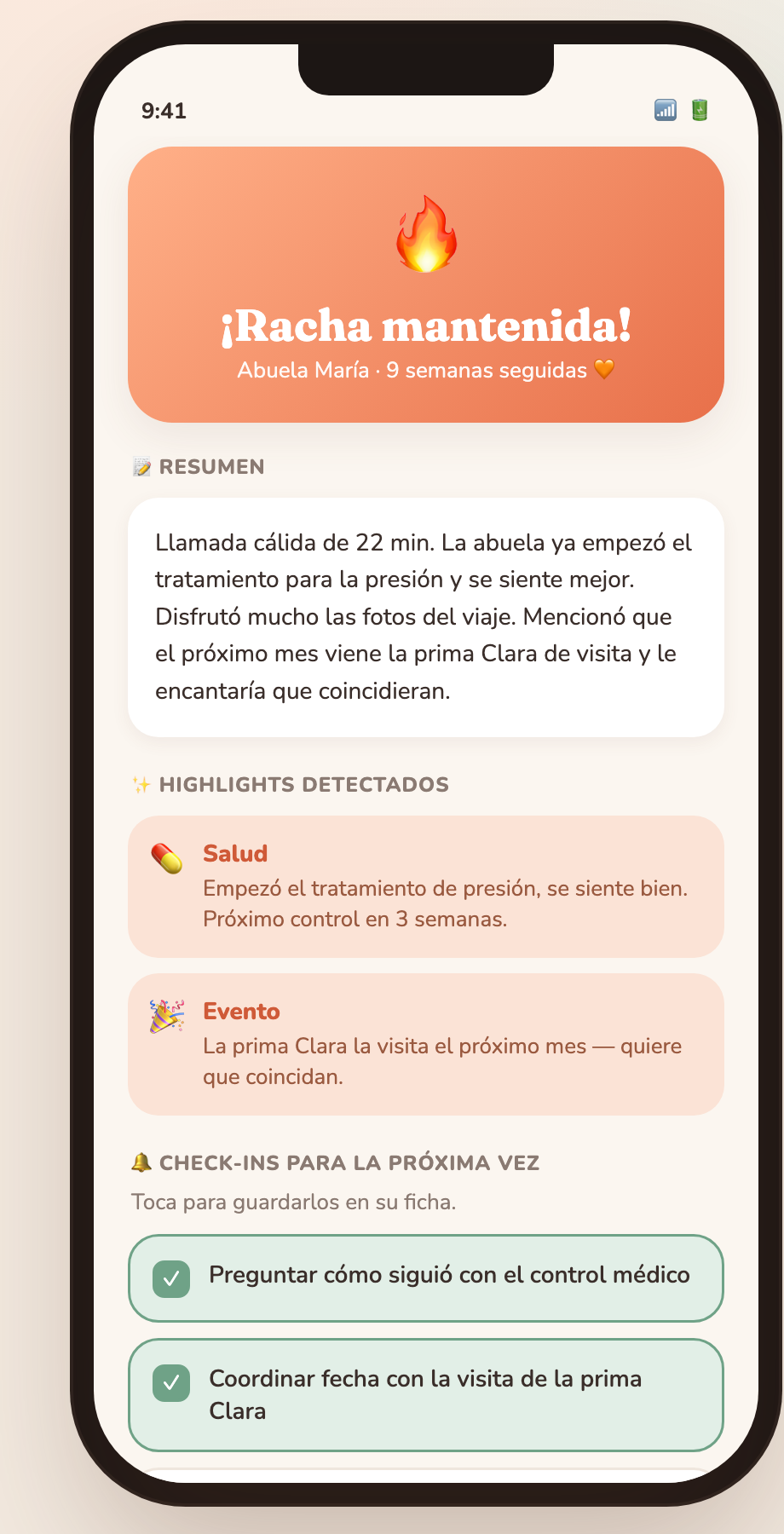 Aloha — auto summary, highlights and reminders after each call